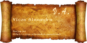 Vicze Alexandra névjegykártya