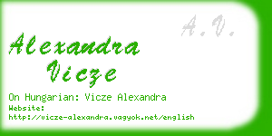 alexandra vicze business card